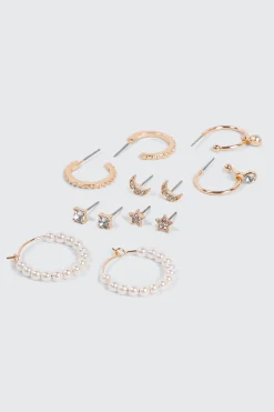 6-Pack Celestial Hoop and Stud Earrings