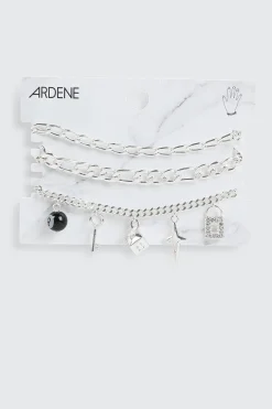 3-Pack Charm Chain Bracelets