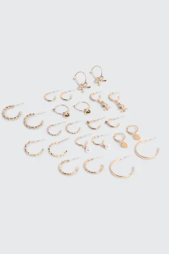 12-Pack Charm Hoop Earrings