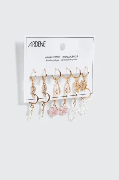 3-Pack Charm Hoop Earrings