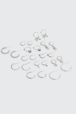 12-Pack Charm Hoop Earrings
