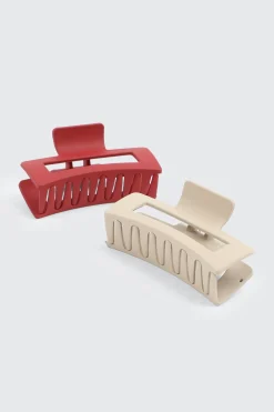 2-Pack Cutout Rectangular Hair Claws