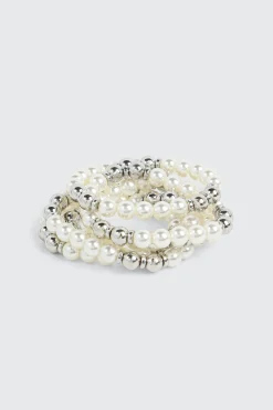 3-Pack Faux Pearl Bracelets