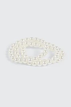 3-Pack Faux Pearl Bracelets