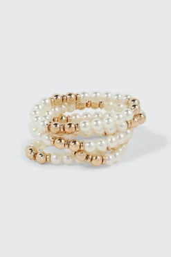 3-Pack Faux Pearl Bracelets