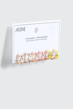 3-Pack Floral Mini Hoops
