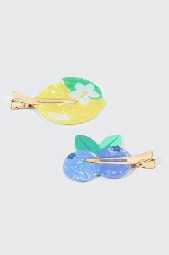 2-Pack Fruit Creaseless Hair Clips