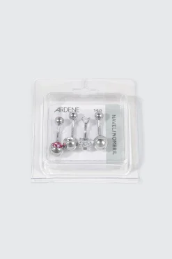 4-Pack Gemstone Navel Piercings