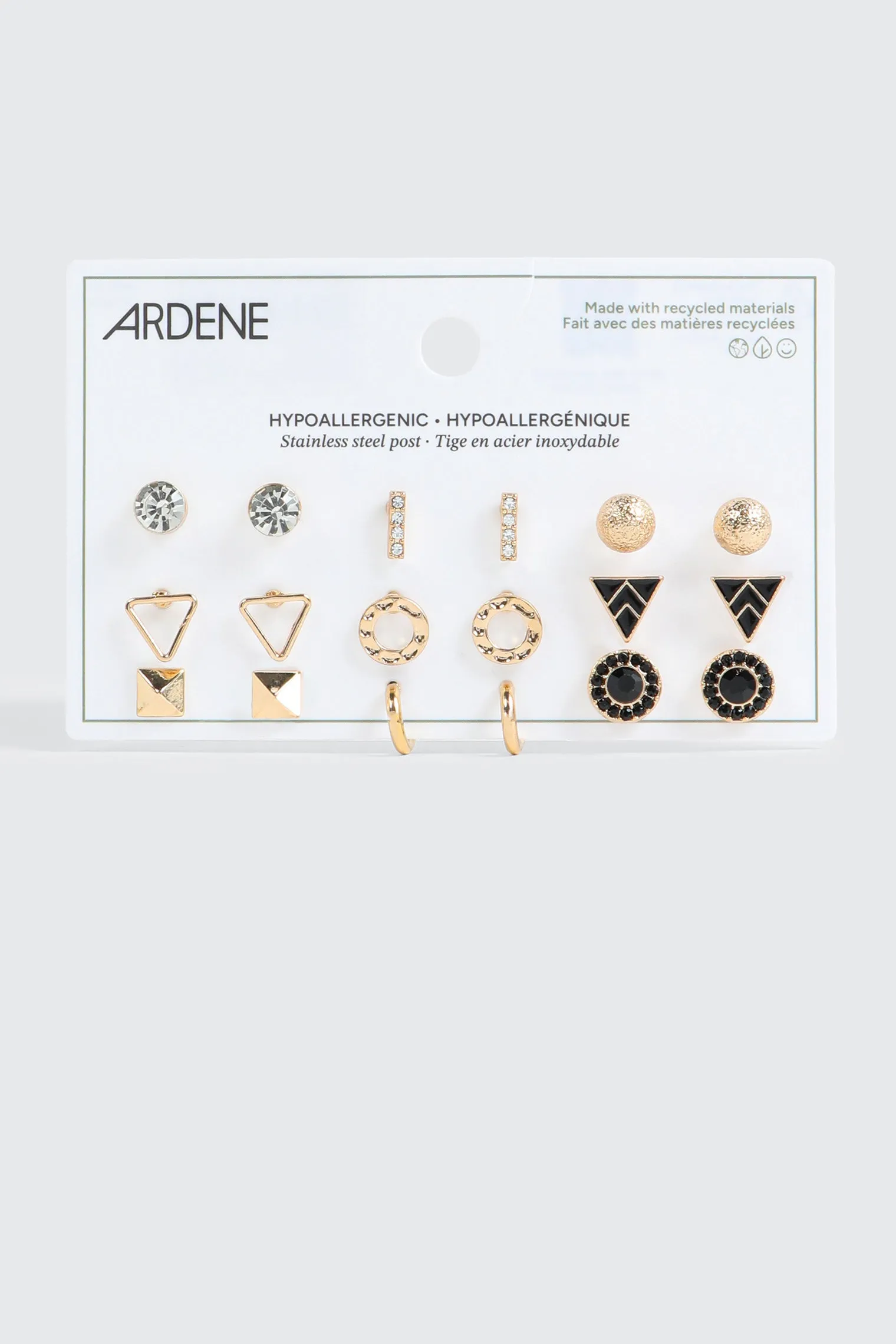 9-Pack Geometric Earrings Set