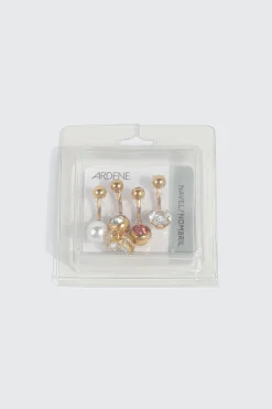 4-Pack Heart Navel Piercings