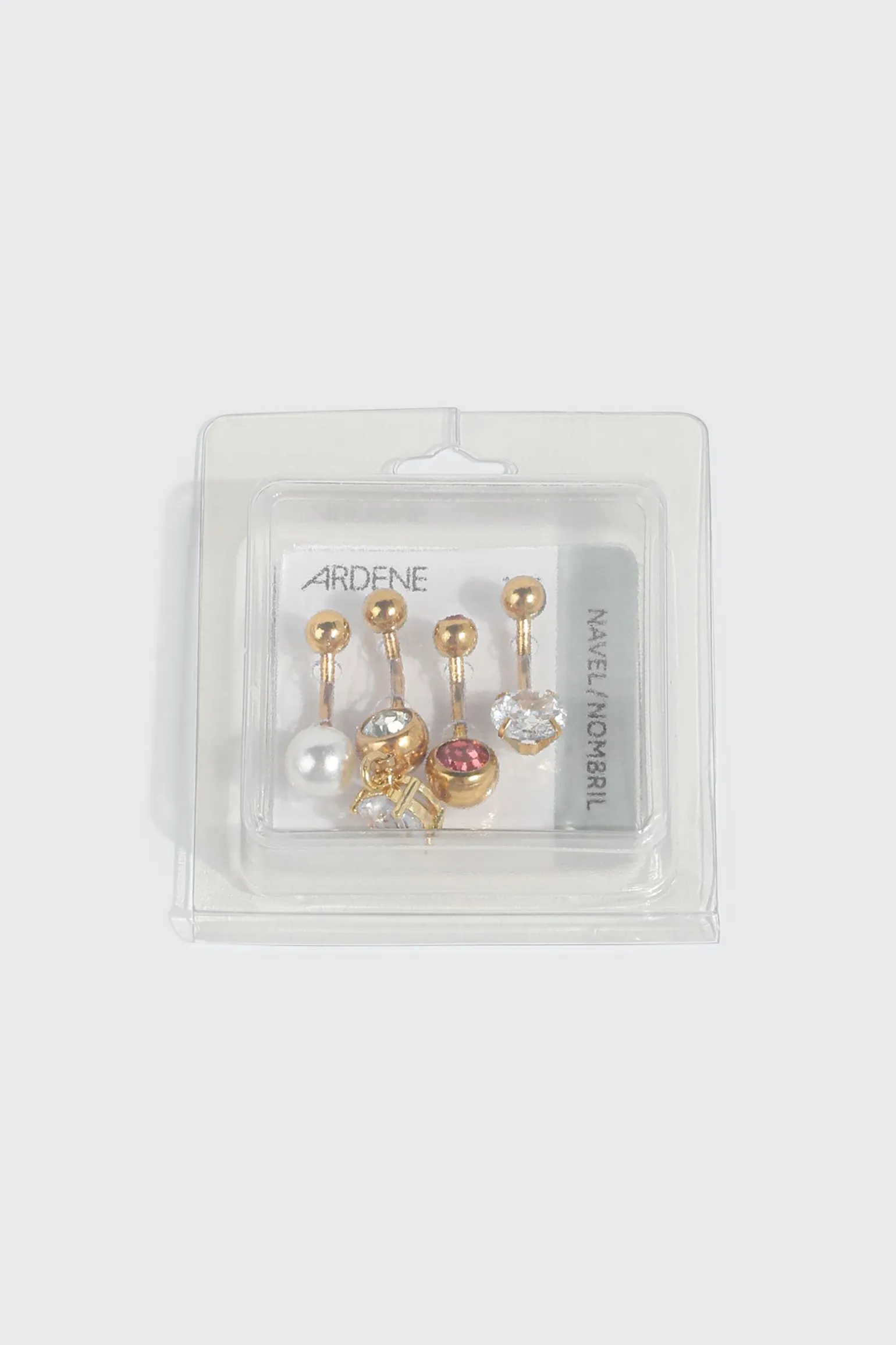 4-Pack Heart Navel Piercings