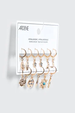6-Pack Hoop Earrings