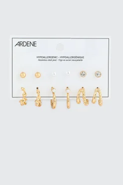 6-Pack Hoop & Stud Earrings