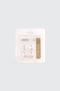 4-Pack 14K Gold Plated Cartilage Piercings