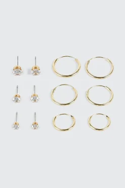 6-Pack 14K Gold Plated Earrings