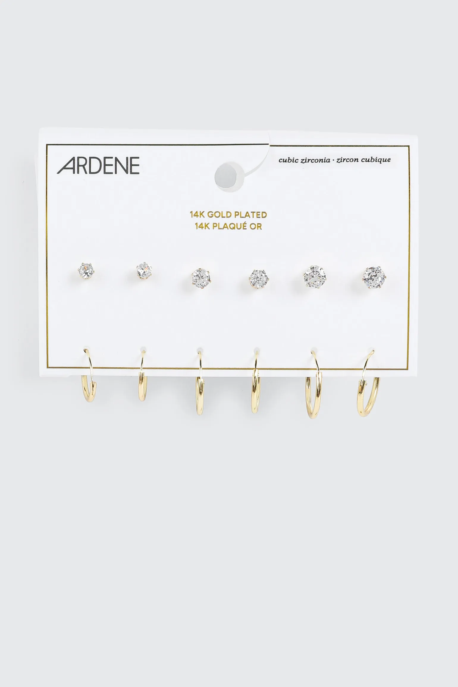 6-Pack 14K Gold Plated Earrings