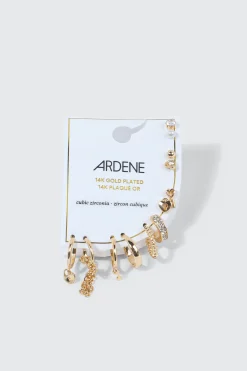 12-Pack 14K Gold Plated Mix Earrings