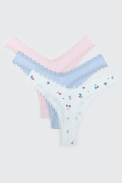 3-Pack Microfiber Thong Panties