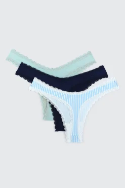 3-Pack Microfiber Thong Panties