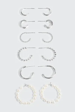 6-Pack Mixed Hoop Earrings