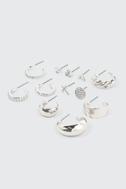 12-Pack Mixed Hoop & Stud Earrings