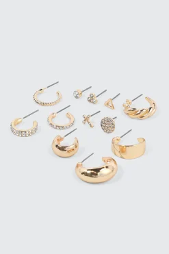 12-Pack Mixed Hoop & Stud Earrings