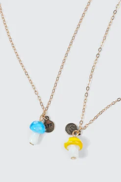 2-Pack Mushroom BFF Necklaces
