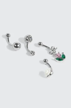 4-Pack Navel Piercings