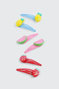 6-Pack of Fruit Hair Clips