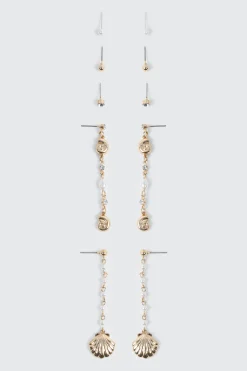 6-Pack Pearl Drop Earrings