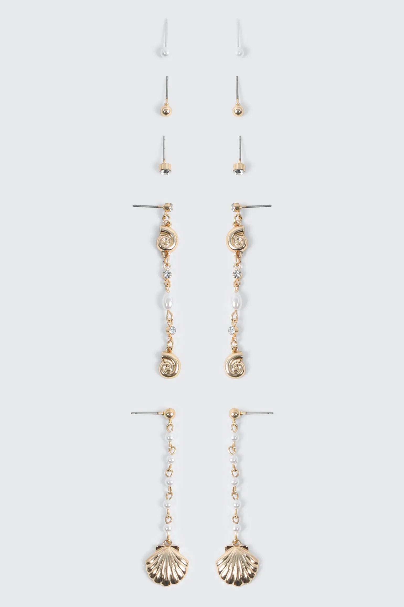6-Pack Pearl Drop Earrings