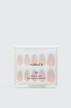 20-Pack Press-On French Tip Nails