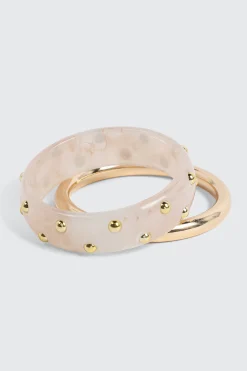 2-Pack Resin & Metal Bangles