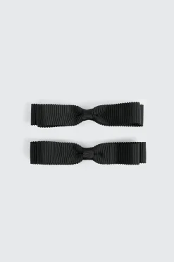 2-Pack Rib Bow Hair Clips