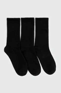 3-Pack Rib Crew Socks