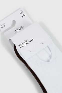 4-Pack Rib No Show Shoe Liners