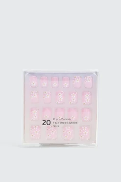 20 Pack Self Adhesive Floral Fake Nails