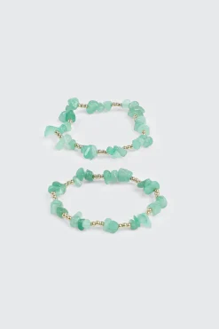 2-Pack Semi-Precious Stone Bracelets