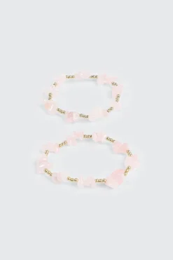 2-Pack Semi-Precious Stone Bracelets