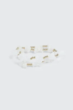 2-Pack Semi-Precious Stone Bracelets