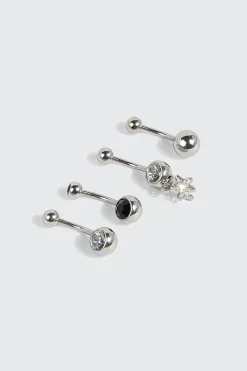 4-Pack Star Navel Piercings