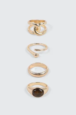 4-Pack Statement Rings