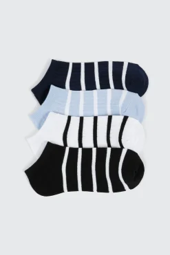 4-Pack Striped Ankle Socks