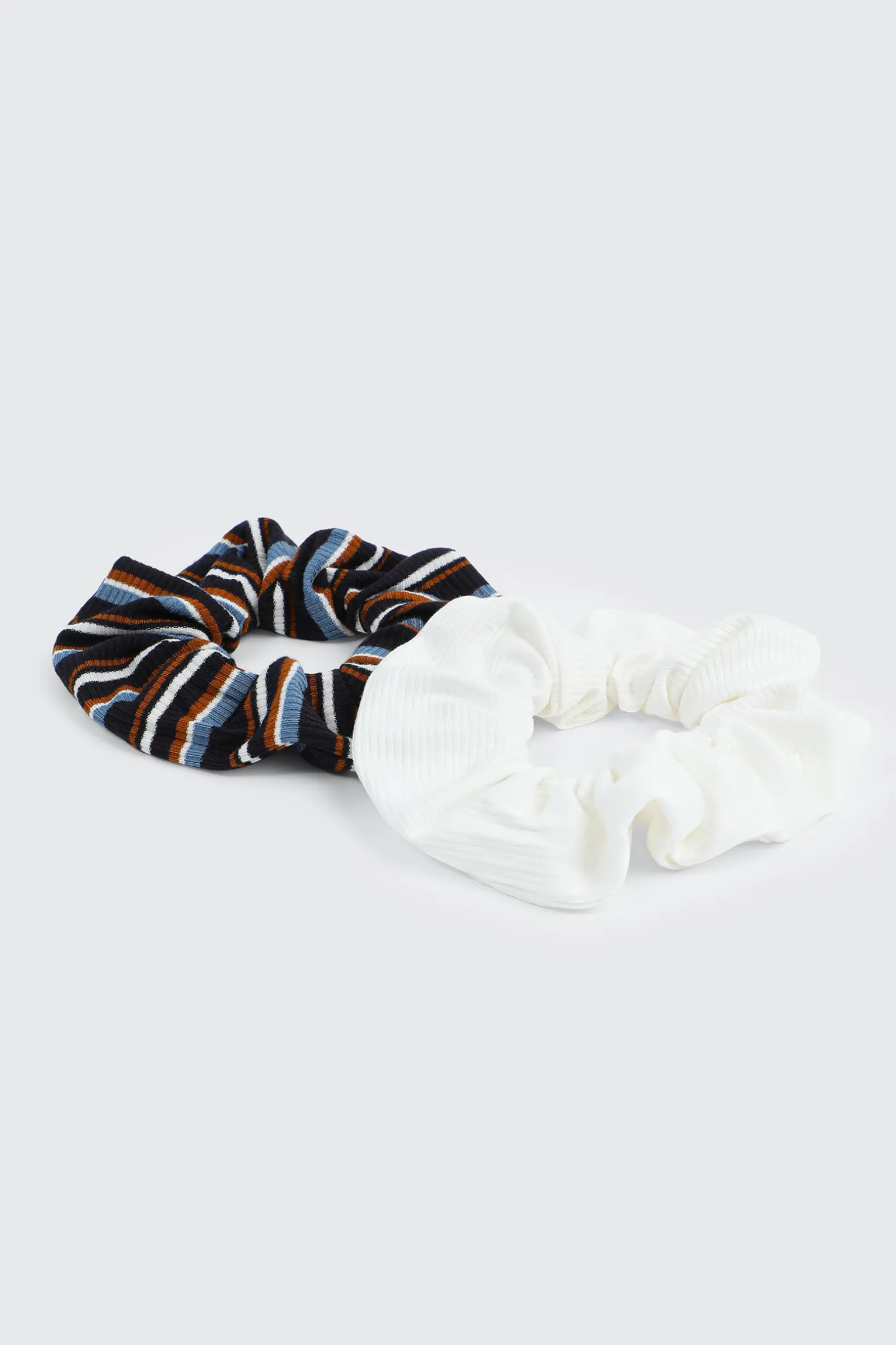 2-Pack Striped & Solid Scrunchies