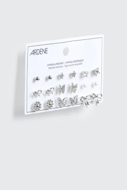 9-Pack Stud Earrings