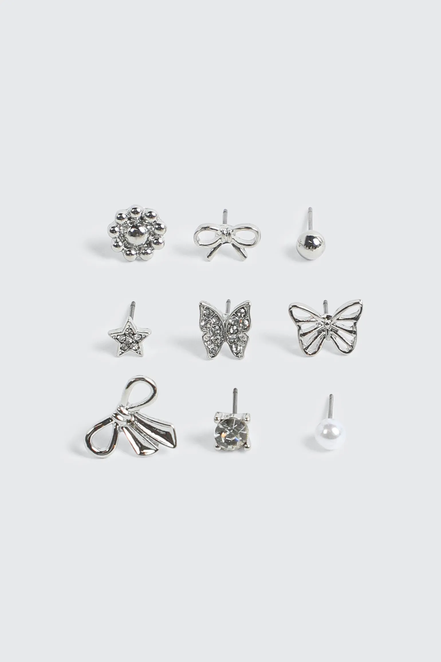 9-Pack Stud Earrings