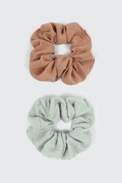 2-Pack Textured Scrunchies