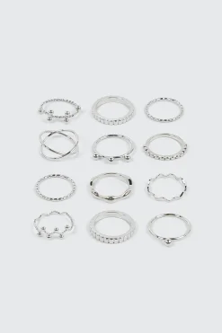 12-Pack Wave & Sphere Rings
