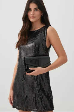 Patent Faux Leather Clutch