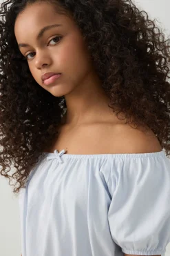 Peasant Top with Elastic Waist